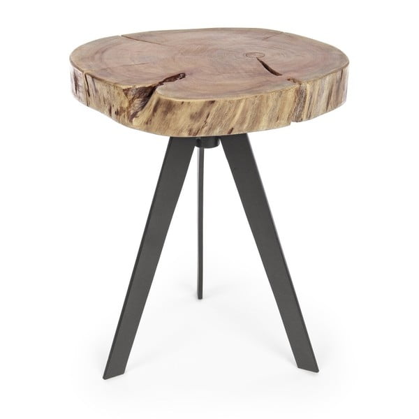 Odkladací stolík z akáciového dreva Bizzotto Aron, Ø 35 cm
