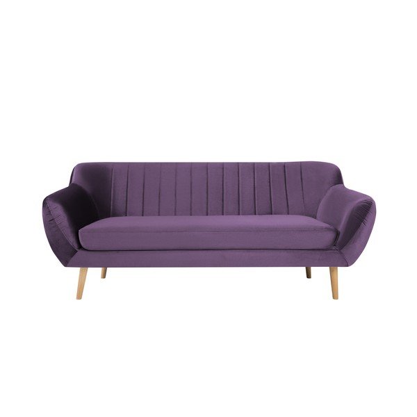Fialová trojmiestna pohovka Mazzini Sofas Benito