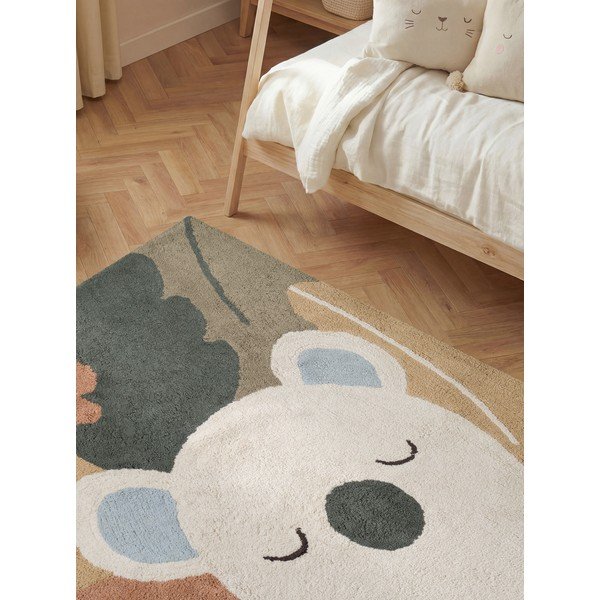 Krémovobiely prateľný/ručne tkaný bavlnený detský koberec 140x200 cm Snuggle Rio – Hanse Home-image-3