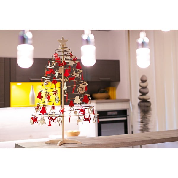 Drevená hviezda na dekoratívny vianočný stromček Spira Small-image-3