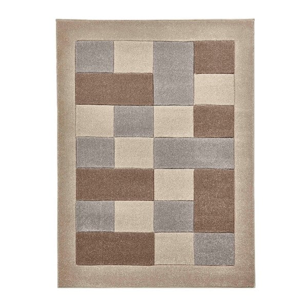 Béžový koberec Think Rugs Matrix Geometrico, 80 × 150 cm