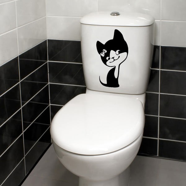 Dekoratívna samolepka na toaletu Kitty