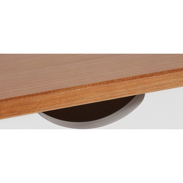 Bielo-hnedý pracovný stôl Støraa Gava, dĺžka 140 cm-image-1