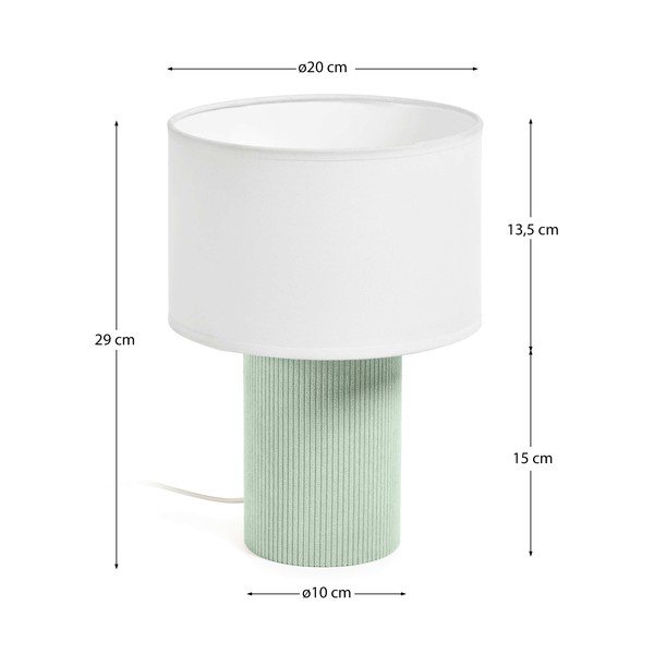 Biela/tyrkysovomodrá detská lampička Bianella – Kave Home-image-3