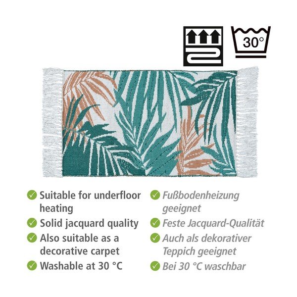 Zelená textilná kúpeľňová predložka 50x80 cm Suva - Wenko-image-4