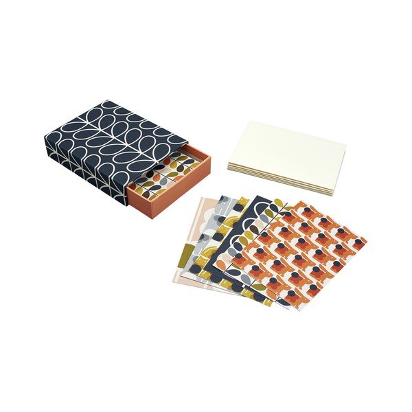 Listová sada 12 pohľadníc a obálok Orla Kiely-image-1