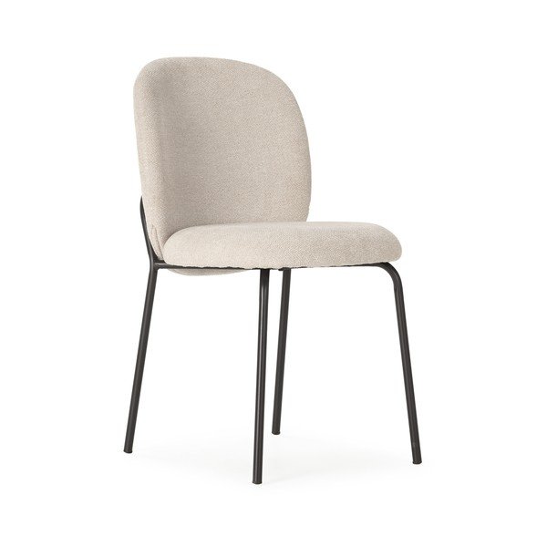 Čierno-krémové jedálenské stoličky v súprave 4 ks Daia – Marckeric