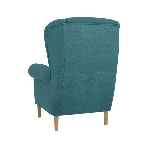 Tyrkysovomodré kreslo ušiak Swan – Ropez-image-2