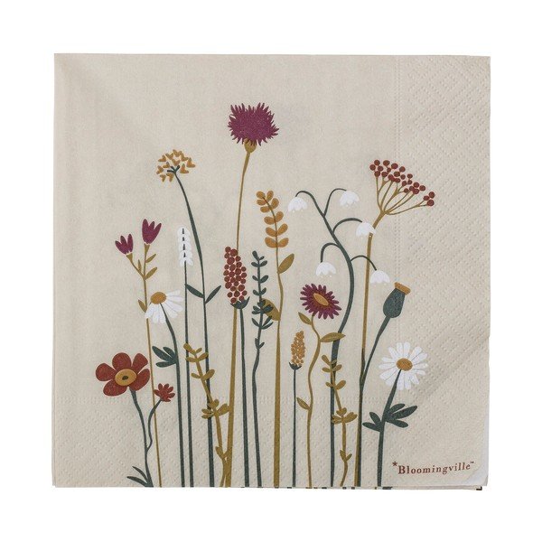 Papierové obrúsky v súprave 20 ks 33x33 cm Paige – Bloomingville
