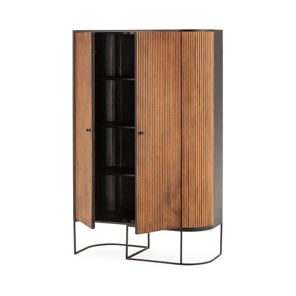 Komoda z mangového dreva v prírodnej farbe 100x165x40 cm Curve – MOME-image-2