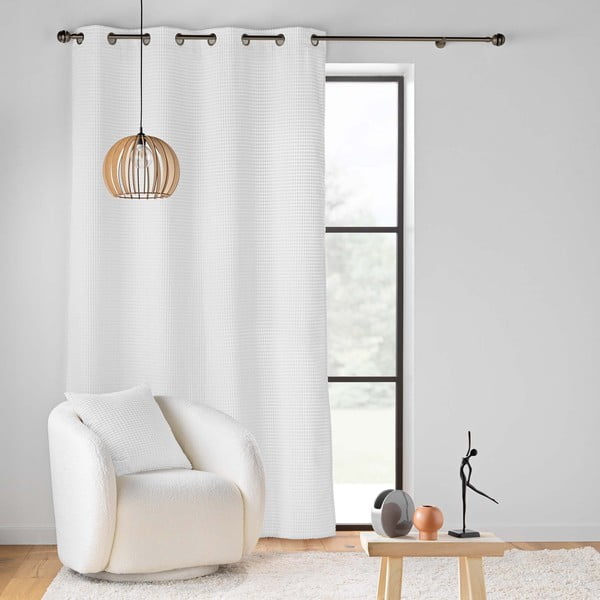 Biely zamatový záves 140x260 cm Swing – douceur d'intérieur-image-3