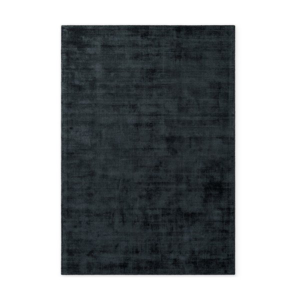 Čierny ručne tkaný koberec z viskózy 80x150 cm Noemi – Vikosa