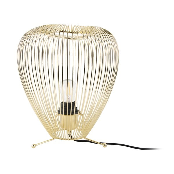 Kovová stolová lampa v zlatej farbe Leitmotiv Lucid, výška 25 cm