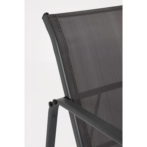 Antracitová oceľová záhradná lounge súprava pre 4 osoby Gonzalo – Bizzotto-image-2