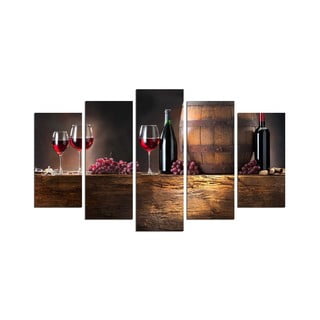 Viacdielny nástenný obraz Wine Food