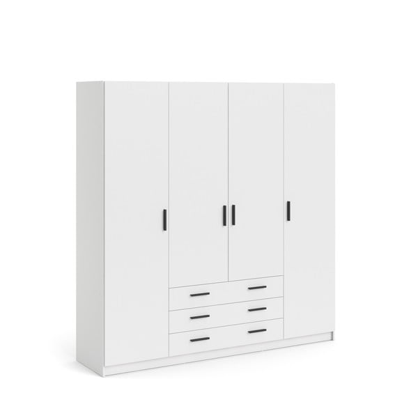 Biela šatníková skriňa 196x200 cm Sprint – Tvilum-image-3
