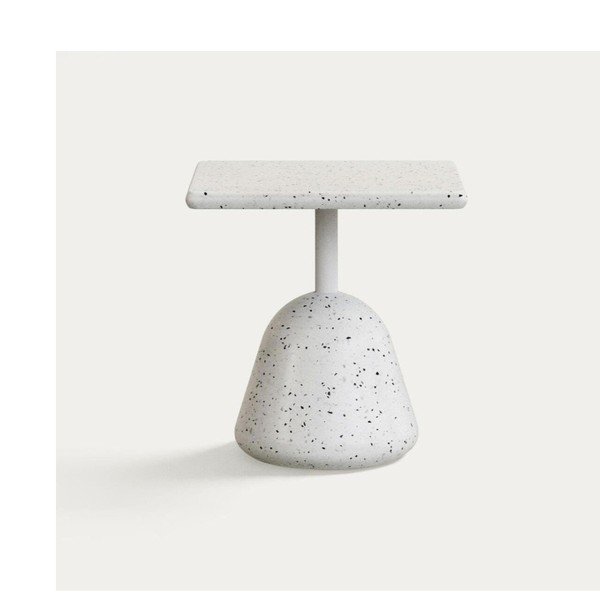 Záhradný konferenčný stolík s terrazzo doskou 44x44 cm Saura – Kave Home-image-1