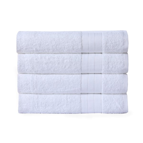 Biele bavlnené uteráky v súprave 4 ks 50x100 cm – Good Morning