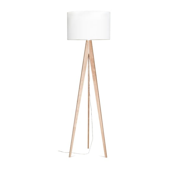 Biela stojacia lampa 4room Artista, breza, 150 cm