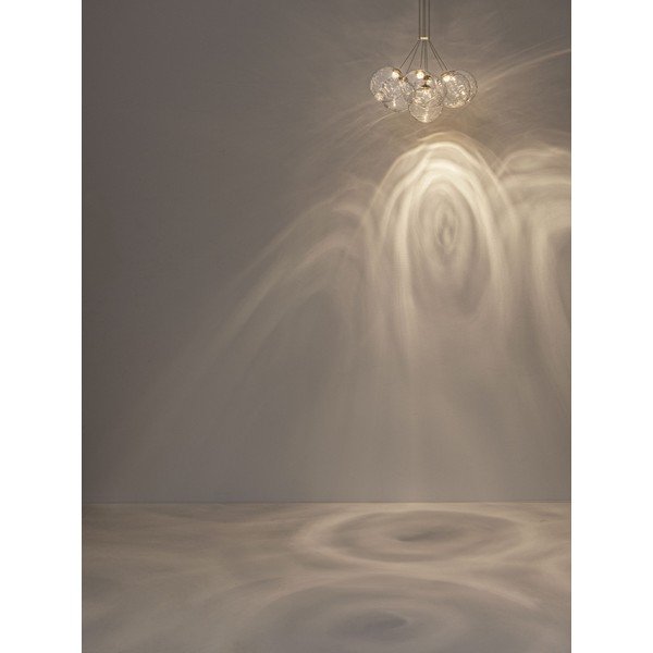 Sklenené LED závesné svietidlo so stmievačom v mosadznej farbe ø 42 cm Blazik – Nova Luce-image-3