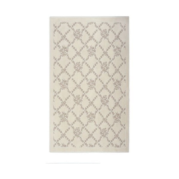 Krémový bavlnený koberec Oni, 60 × 90 cm