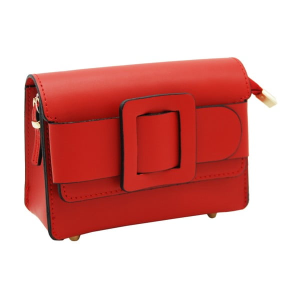 Červená listová kabelka / kabelka z pravej kože Andrea Cardone Lessino