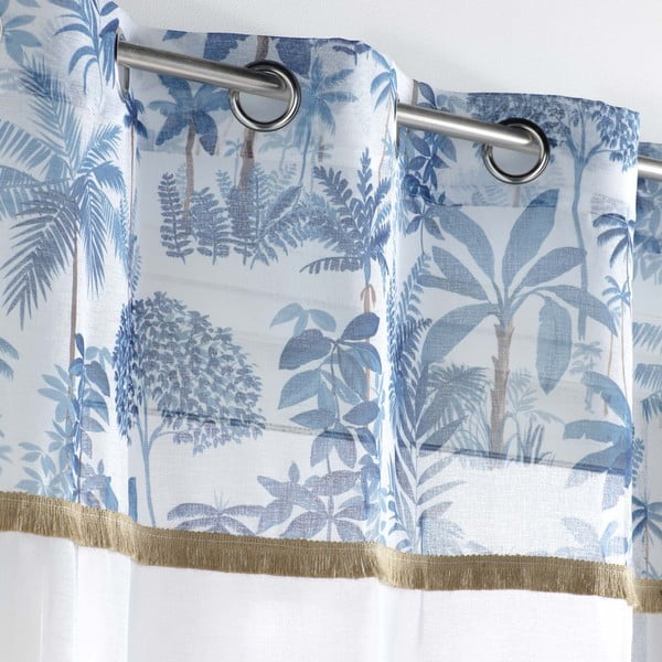 Bielo-modrá voálová záclona 140x240 cm Amazonia – douceur d'intérieur-image-2