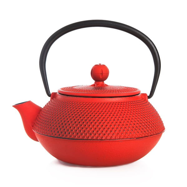 Liatinová čajová kanvica v červenej farbe Bambum Taşev Linden, 750 ml