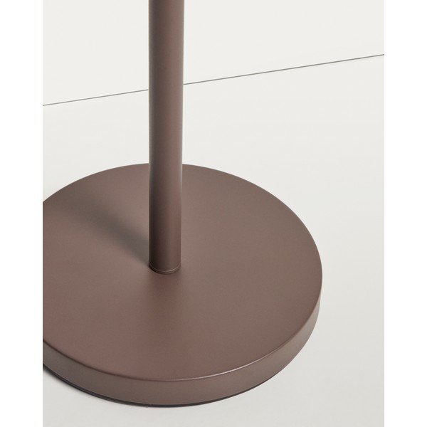 Hnedá stojacia lampa s textilným tienidlom (výška  153 cm) Navat – Kave Home-image-3