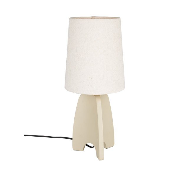 Béžová betónová stolová lampa s textilným tienidlom (výška  45 cm) Saba – Zuiver