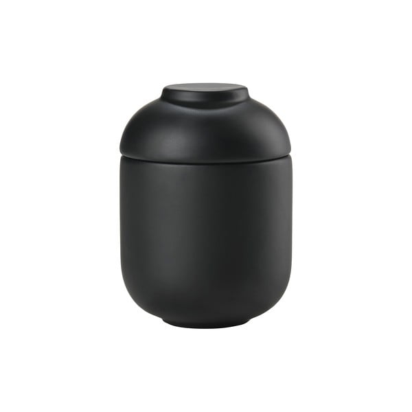 Čierny kameninový kúpeľňový organizér na vatové tampóny Sensu – Zone