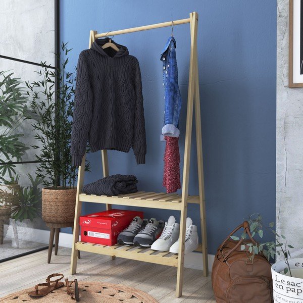 Stojan na oblečenie v dekore duba v prírodnej farbe Susanne - Kalune Design-image-4