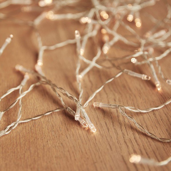 Transparentná LED svetelná reťaz DecoKing Lights, 100 svetielok, dĺžka 8,43 m-image-1