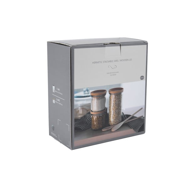 Súprava sklenených dóz 3 ks Hermetic – Ego Dekor-image-1