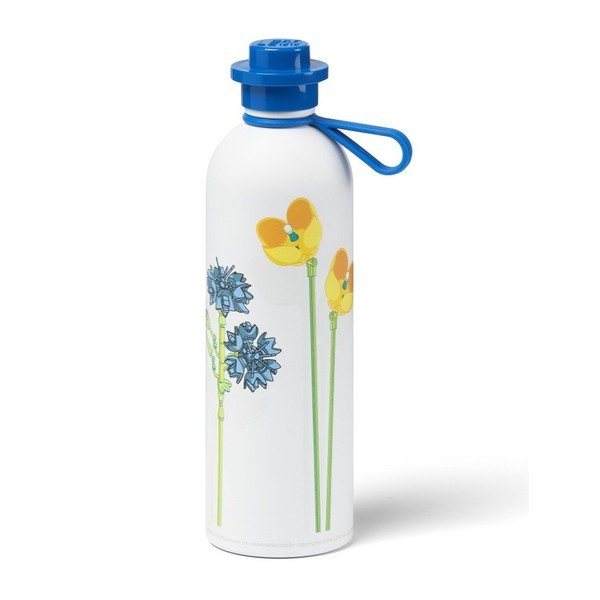 Biela/modrá detská termoska 560 ml Meadow Flowers – LEGO®