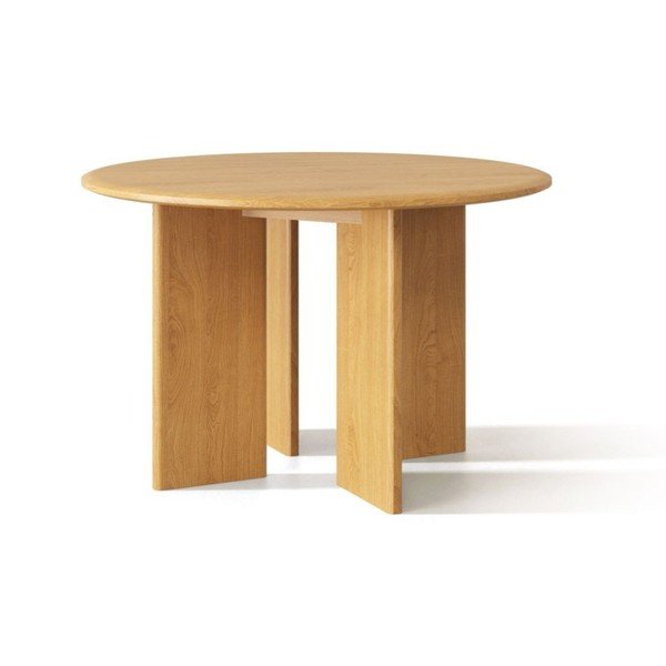 Okrúhly jedálenský stôl z dubového dreva ø 120 cm Charlotte – Micadoni -image-1