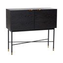 Čierna komoda z jaseňového dreva Hübsch Norm