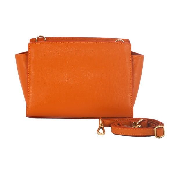 Oranžová kabelka z pravej kože Andrea Cardone Mattia