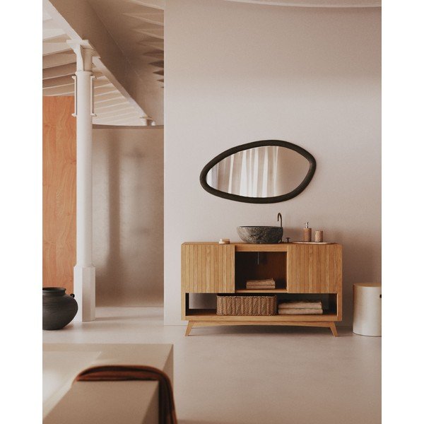 Nástenné zrkadlo s dreveným rámom 60x110 cm Magrit – Kave Home-image-2