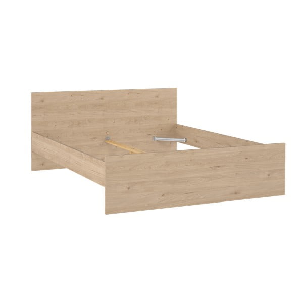 Dvojlôžková posteľ v dekore duba bez roštu 180x200 cm v prírodnej farbe Naia – Tvilum-image-4