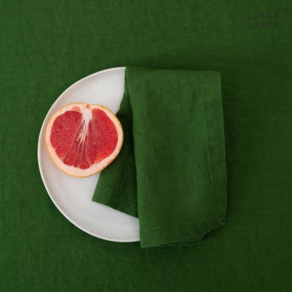 Ľanový behúň na stôl 40x150 cm True Green – Linen Tales-image-3