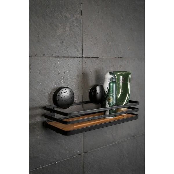 Čierna kúpeľňová polica Wenko Alba-image-1