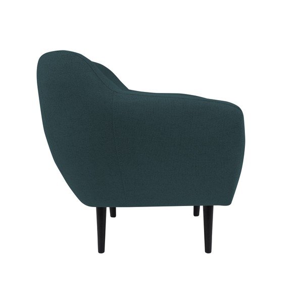 Tmavomodré kreslo s hnedými nohami Mazzini Sofas Piemont-image-2