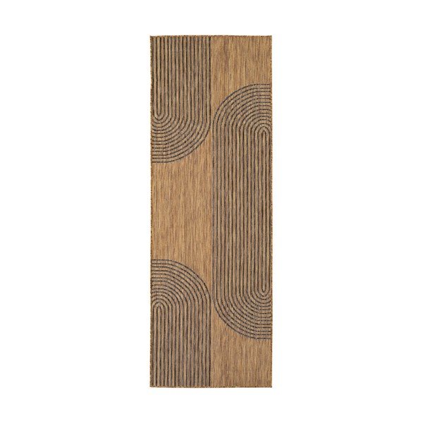 Čierny/hnedý vnútorný a vonkajší behúň 80x250 cm Mira 1453 – Ayyildiz Carpets