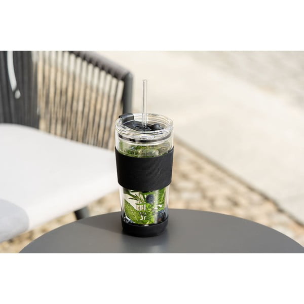 Čierny termo hrnček 600 ml Fuori – Vialli Design-image-1