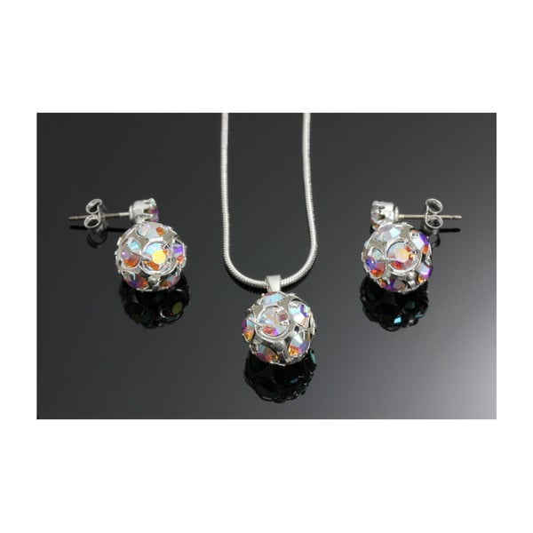 Set náhrdelníka a náušníc so Swarovski krištáľmi Yasmine Multi-image-1