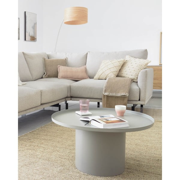 Kovový okrúhly odkladací stolík ø 72 cm Fleksa – Kave Home-image-1