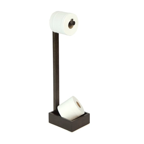 Stojan na toaletný papier z dubového dreva Wireworks Mezza Dark-image-1