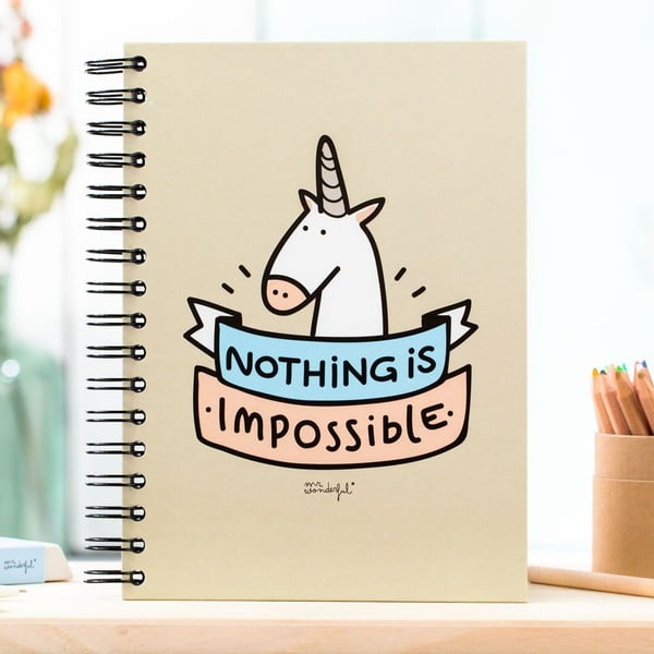 Zápisník Mr. Wonderful Nothing is impossible