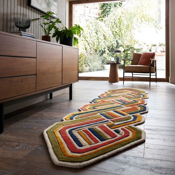 Ručne tkaný vlnený behúň 80x300 cm Lattice Shaped  – Flair Rugs-image-1